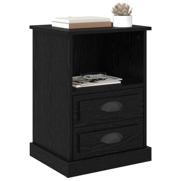 Maison Exclusive - Natbord 2 stk Sort eg 36 x 43 x 60 cm