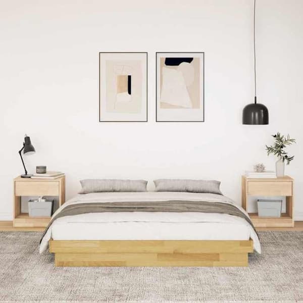 Maison Exclusive - Sengestel uden madras 150x200 cm massiv egetræ