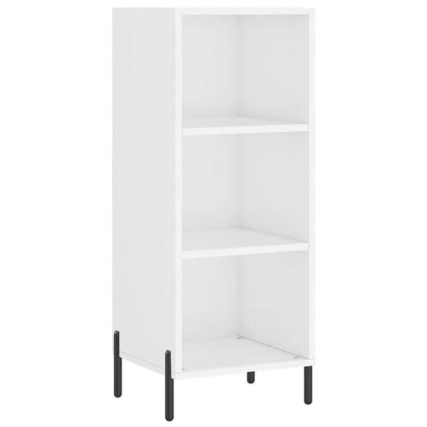 Maison Exclusive - Buffé vit glänsande 34,5x32,5x90 cm ingenjörsträ