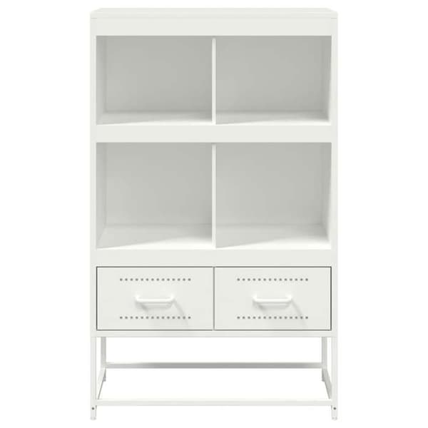 Maison Exclusive - Valkoinen buffet 68x39x111,5 cm teräksestä Vit