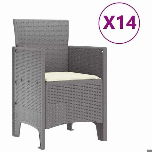 Havemøbel sæt - EKSKLUSIV HUS - 15 dele - Poly rattan - Puder inkluderet - 400x100 cm