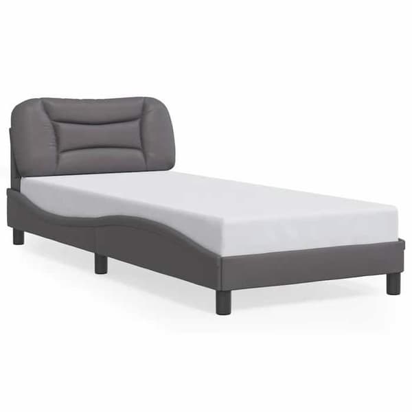 Maison Exclusive - Sengestel uden madras Hvar grå 90x190 cm kunstlæder Grå