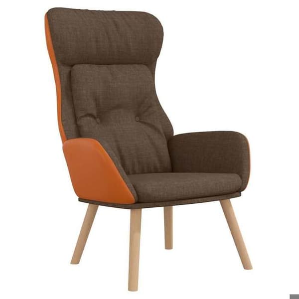 Maison Exclusive - Avkopplingsstol Brun Tyg och PVC brun