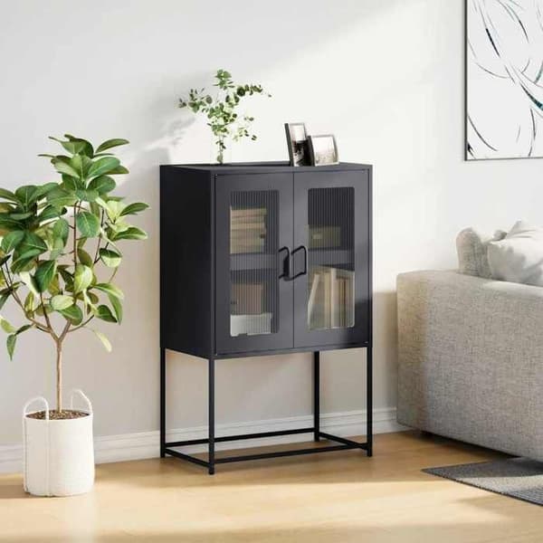 Maison Exclusive - Buffé hög antracit 68x39x107 cm stål