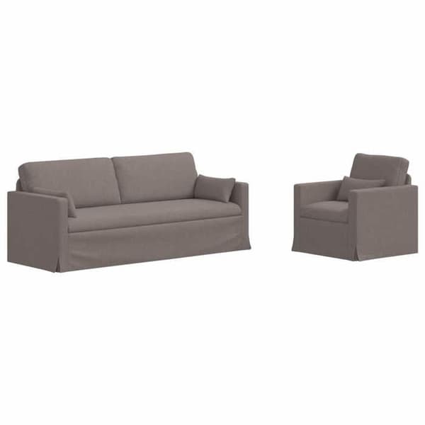 Maison Exclusive - 2-delars soffset i taupe tyg
