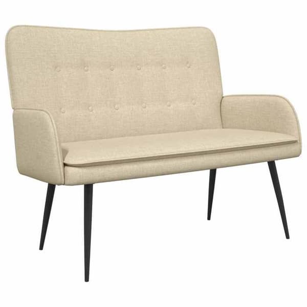 Maison Exclusive - Sofa 2 pladser Creme 115 x 61 x 87 cm Stof