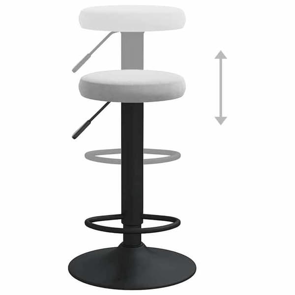 Maison Exclusive - Barstolar set om 2 ljusgrå sammet