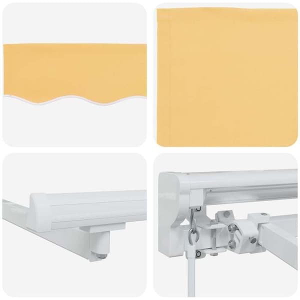 Maison Exclusive - Manuell markisram med LED-lampor Sand 3 x 2,5 m