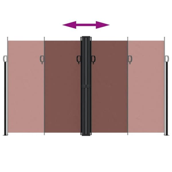 Maison Exclusive - Retractable sidokappa Brun 200x1200 cm