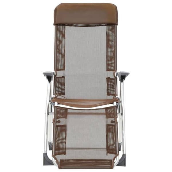 Maison Exclusive - Sammenklappelige campingstole og fodstøtte sæt af 2 brun brun