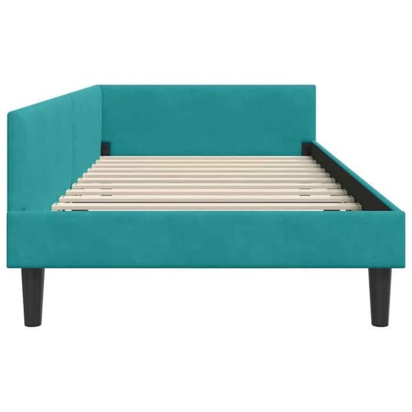 Maison Exclusive - Vinkel sengestel Turquoise 80 cm x 200 cm Velour