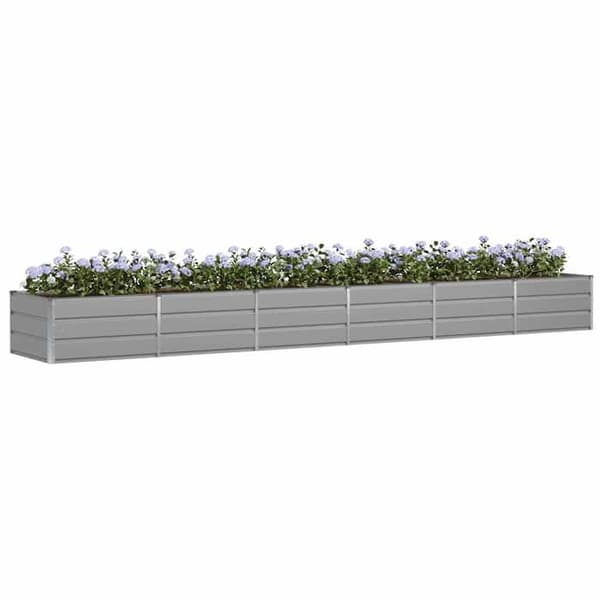 Maison Exclusive - Lys grå plantekasse 480 x 80 x 45 cm Stål Ljusgrått