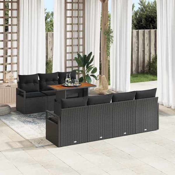 Maison Exclusive - 8-delars trädgårdsoff-set 7-sits