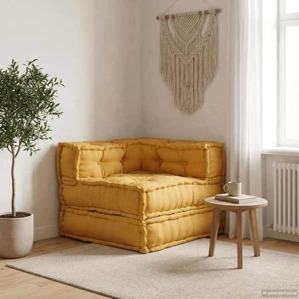 Maison Exclusive - Gul modulsoffa 70x70x54 tyg