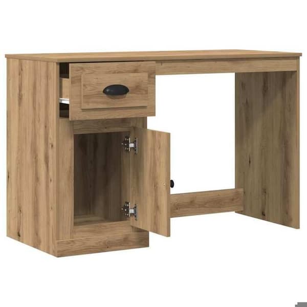 Maison Exclusive - Håndlavet egetræskontor 50 x 115 x 75 cm Ingeniørtræ