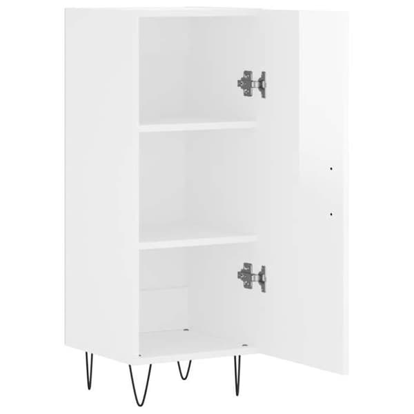 Maison Exclusive - Buffé Vit glänsande 34,5x34x90 cm Ingenjörsträ