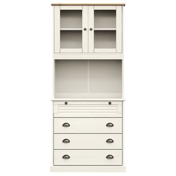 Maison Exclusive - Buffé hög VIGO vit 80x40x176 cm massiv furu