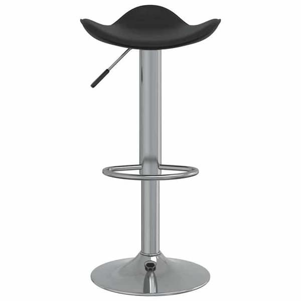 Maison Exclusive - Barstolar set om 2 svart kromstål och konstläder