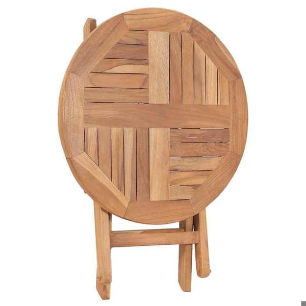 Maison Exclusive - 45 cm taitettava puutarhapöytä kestävästä teak-puusta