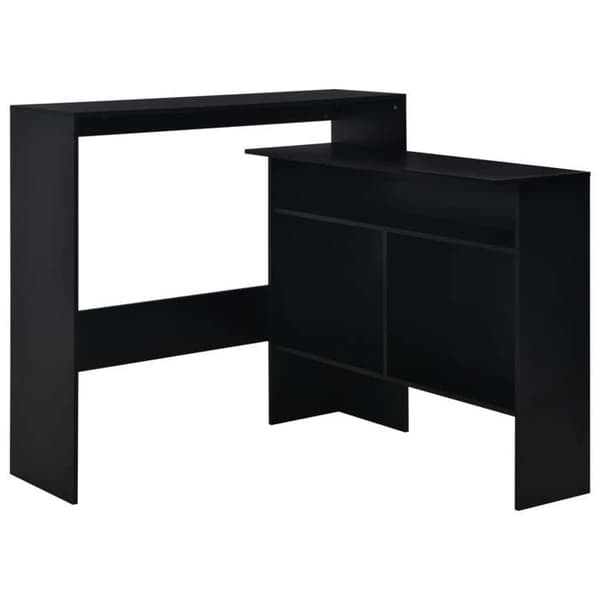 Maison Exclusive - Barbord med 2 bordplader Sort 130 x 40 x 120 cm