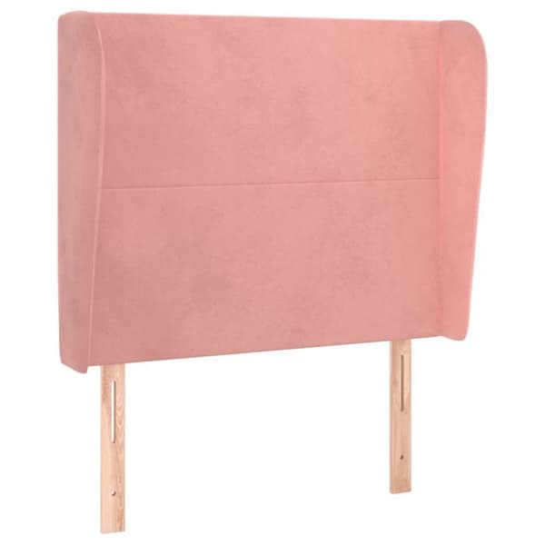 Maison Exclusive - Päätylevy korvilla Vaaleanpunainen 103x23x118/128 cm Sametti