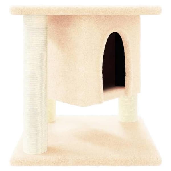 Maison Exclusive - Kattekradse med sisal i creme 37 cm Grädde
