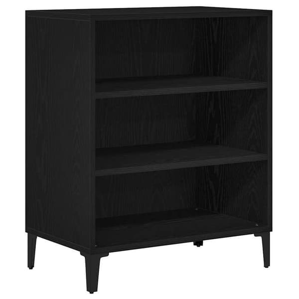 Maison Exclusive - Buffet Sort egetræ 57 x 35 x 70 cm Ingeniørtræ svart ek