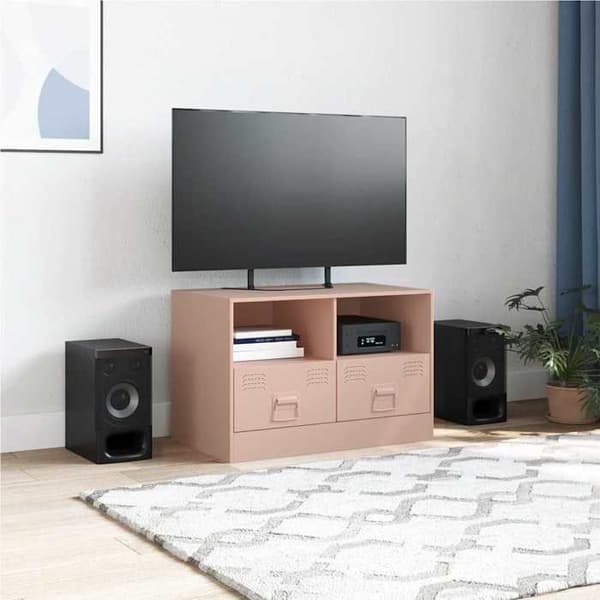 Maison Exclusive - TV-möbel rosa 67x39x44 cm stål