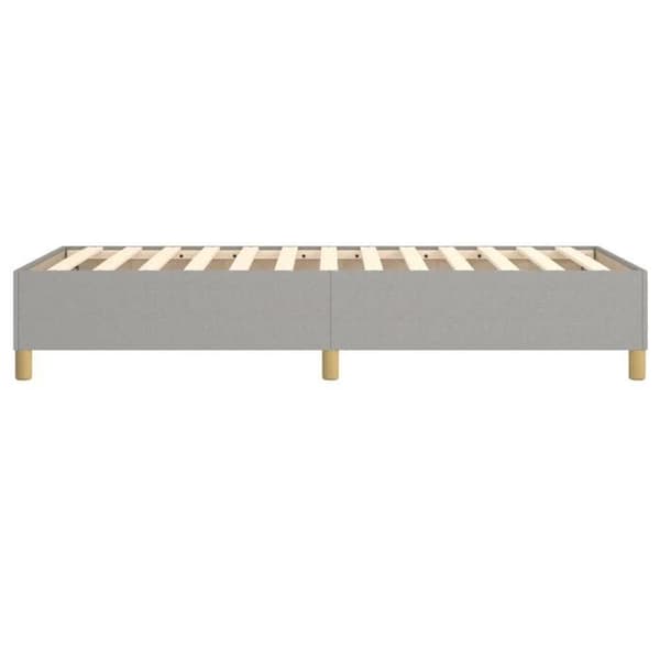 Maison Exclusive - Sängram med lameller ljusgrå 80x200 cm tyg ljusgrått