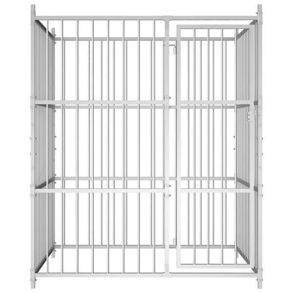 Maison Exclusive - Udendørs hundehus 150 x 150 x 185 cm Silver