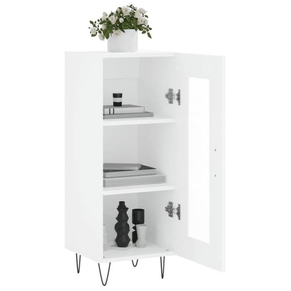 Maison Exclusive - Vit buffé 34,5x34x90 cm ingenjörsträ