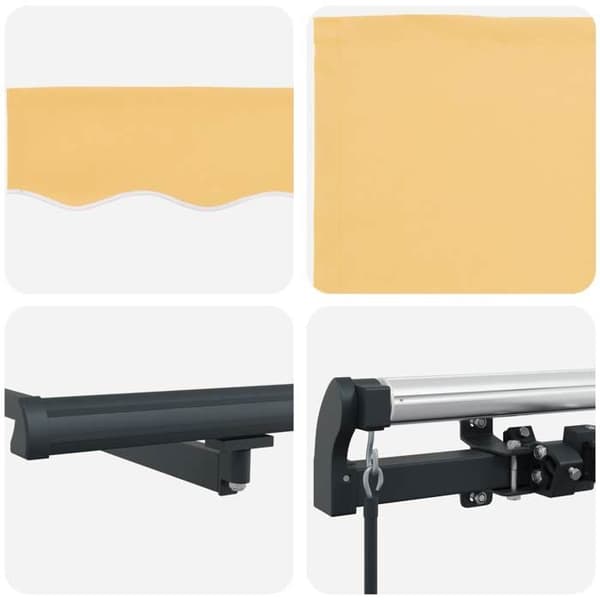 Maison Exclusive - Fällbart tak Sand 400 × 350 cm Polyester och Aluminium