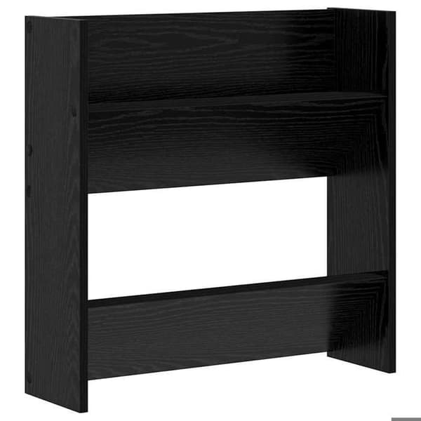 Skoopbevaring - EKSKLUSIV HUS - 60x18x60 cm - Vægmonteret - Ingeniørtræ - Sort