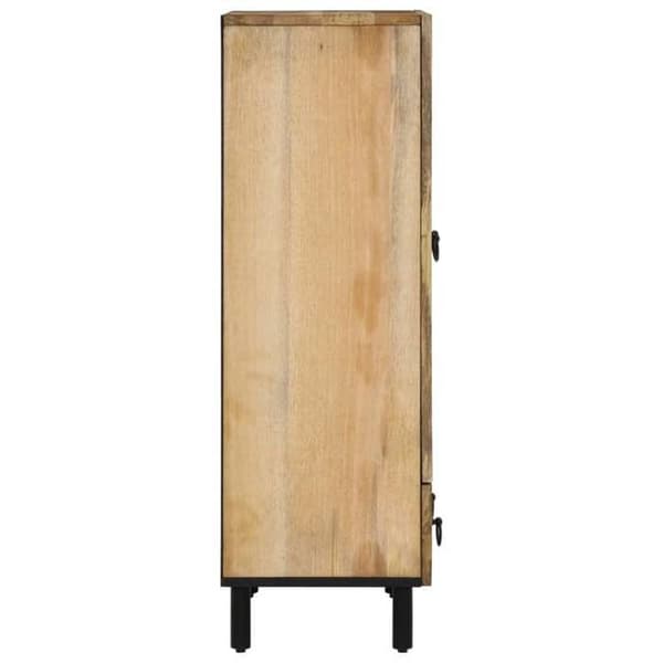 Buffet høj - EKSKLUSIV HUS - Håndskårne blomsterdesigns - Massivt mangotræ - 60x33x100 cm - Jernben