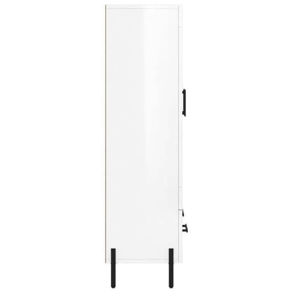 Maison Exclusive - Buffé hög vit glänsande 69,5x31x115 cm ingenjörsträ Vit