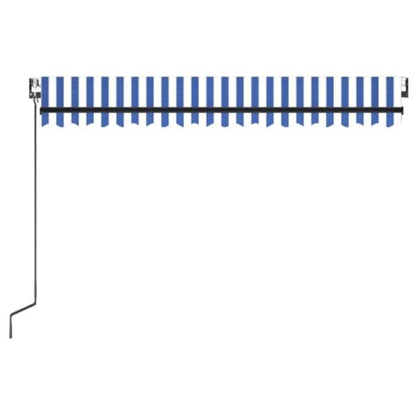 Fällbart tak - EXKLUSIVT HUS - Exklusivt hus - 400x300 cm - Vindsensor - LED-belysning Blå och vit