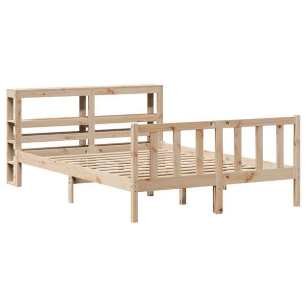 Maison Exclusive - Vuodekehys ilman patjaa 140x200 cm massiivipuuta Ej specificerat
