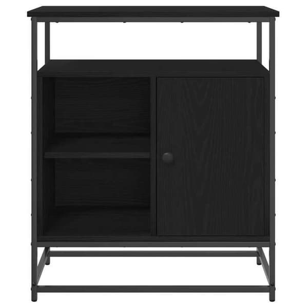 Maison Exclusive - Buffet Sort egetræ 69 x 35 x 80 cm Ingeniørtræ svart ek