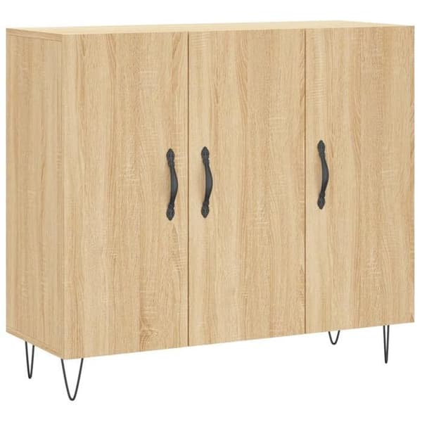 Maison Exclusive - Buffé ek sonoma 90x34x80 cm ingenjörsträ