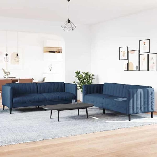 Maison Exclusive - Sæt af 2 sofaer blå stof