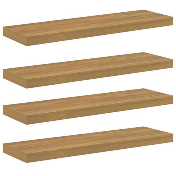 Vägghylla - EXKLUSIV HEM - 90x23,5x3,8 cm - Brun - Ingenjörsträ - Rektangulär brun