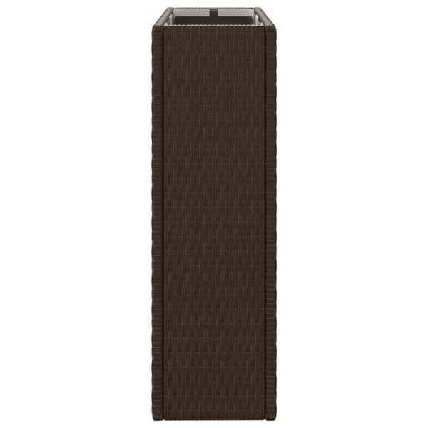 Plantekrukke - EKSKLUSIV HUS - 55 x 22 x 70 cm - Poly rattan - Rektangulær - Brun