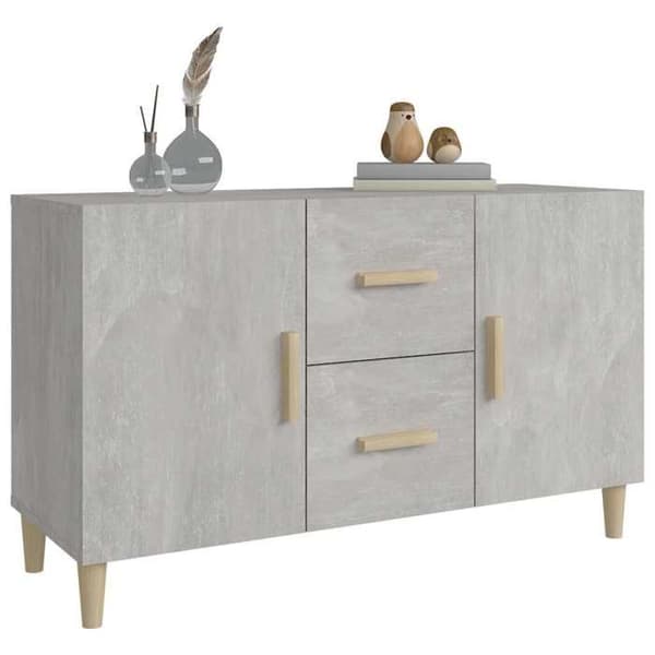 Maison Exclusive - Buffé grå betong 100x36x60 cm ingenjörsträ