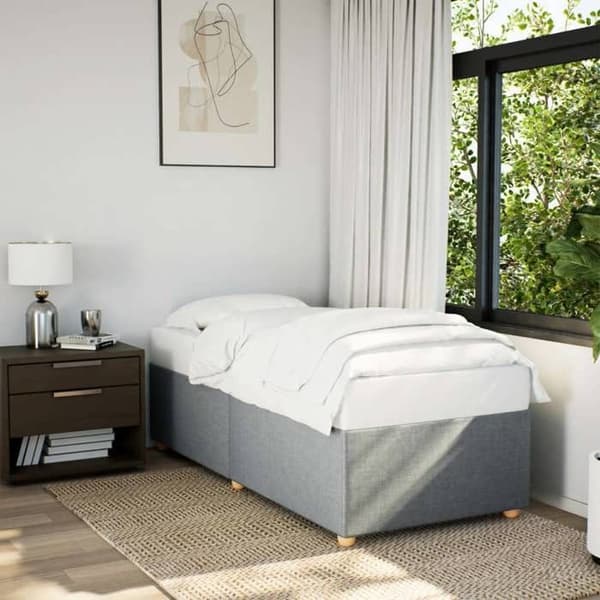 Maison Exclusive - Sengebund uden madras lys grå 90x200 cm stof