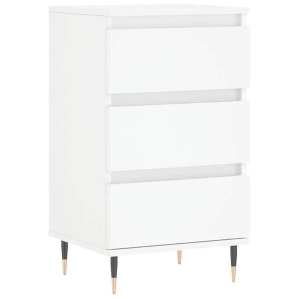Maison Exclusive - Vit buffé 40x35x70 cm i ingenjörsträ