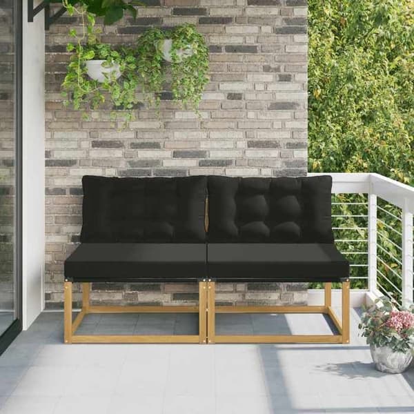Maison Exclusive - Sofa til udendørs brug i massiv hvid akacietræ Vit