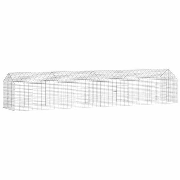 Bur och hönsgårdar - MAISON EXCLUSIVE - 400 x 78 x 78 cm - Galvaniserat stål - Väderbeständig - Grå