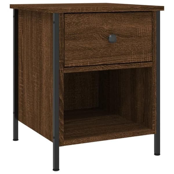 Maison Exclusive - Natborde 2stk egetræ brun 40x42x50cm ingeniørtræ Brun ek