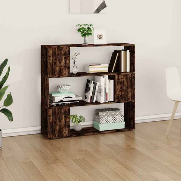 Maison Exclusive - Bibliotek/Rumseparator Røget eg 100x24x94 cm