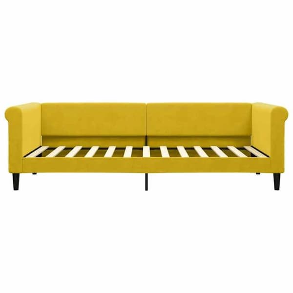 Maison Exclusive - Sängsoffa utan madrass gul 90x200 cm sammet Gul